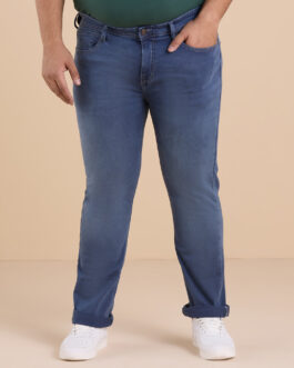 Plus Size Mid Night Indigo Washed Kevin Fit Stretch Jeans?