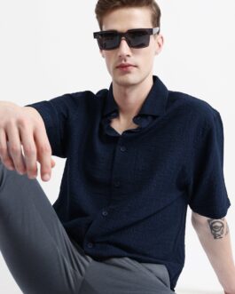 Half Sleeves Texured Shirt