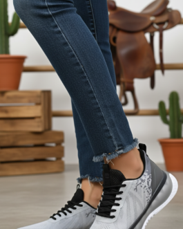 Grey Ladies Casual Sneaker