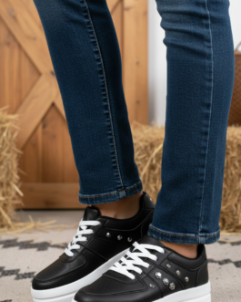 Black Causal Sneaker For Women