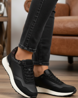 Black Casual Sneaker For Women