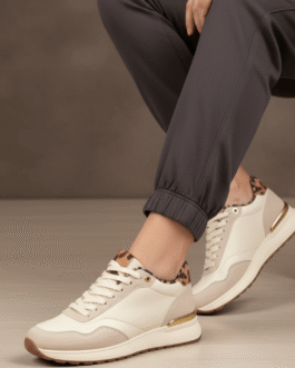 Beige Casual Sneaker For Women