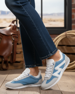Sky Blue Casual Sneaker For Ladies