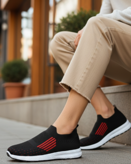 Black Casual Sneaker For Women