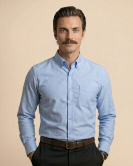 Regal Oxford Solid shirt in Ice Blue