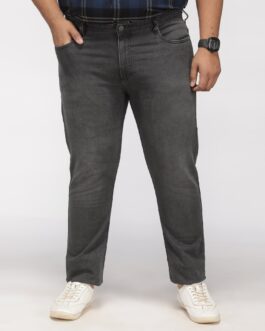 Plus Size Kevin Fit Charcoal Grey Wash Stretch Jeans For Men?