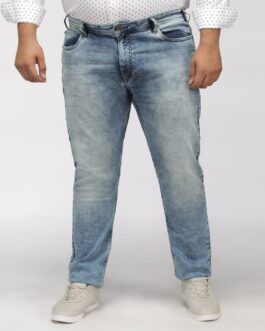 Plus Size Men Stretchable Zach Fit Jeans - Tinted Frost Wash