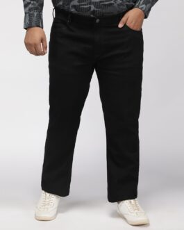 Plus Size Men Stretchable Kevin Fit Jeans - Solid Black