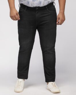 Plus Size Zach Fit Black Stretch Jeans For Men?