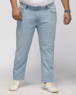 Plus Size Men Stretchable Kevin Fit Jeans - Ice Blue Wash