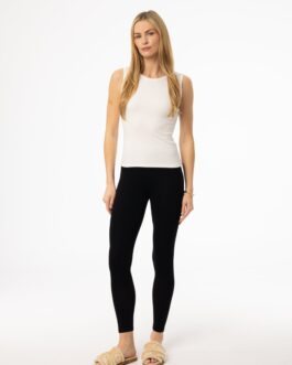 Black Ribbed Leggings