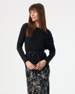 Black Side Ruched Top