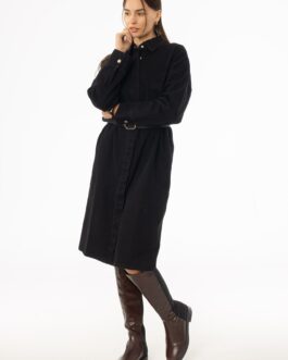 Black Denim Shirt Dress