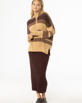 Brown Knit Skirt Legging