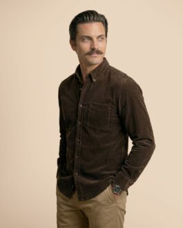 Cruise Corduroy Shirt In Chestnut