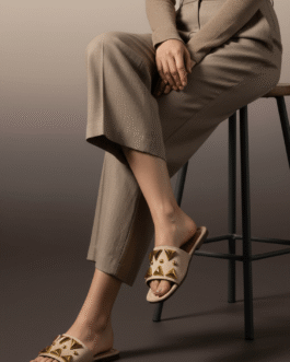 Golden Casual Slipper For Women