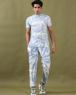 Positive Thought Sky Blue Tie And dye Co-Ord Set