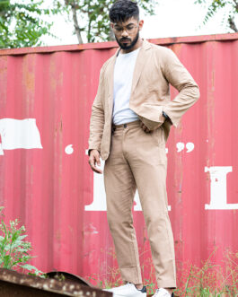 Beige Linen Suit