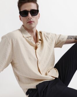 Half Sleeves Texured Shirt