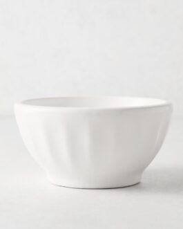 White Ceramic Latte Bowl