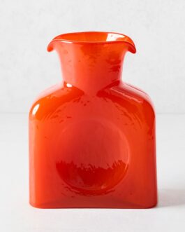 Cabell Orange Square Glass Pitcher