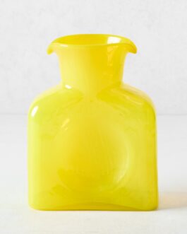 Cabell Yellow Square Glass Pitcher