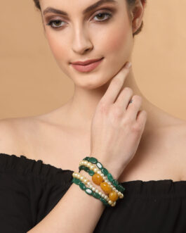 Women Multi Color Pearls Bracelet
