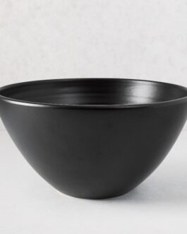 Little Wish Large Matte Black Modern Serve Bowl