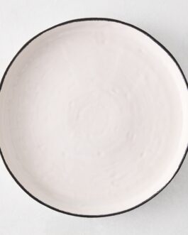 Little Wish Studio Black Rim Stoneware Dinner Plate