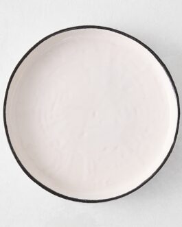 Little Wish Studio Black Rim Stoneware Salad Plate