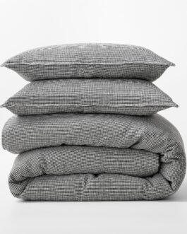 Little Wish Petite Gingham Linen Duvet Cover