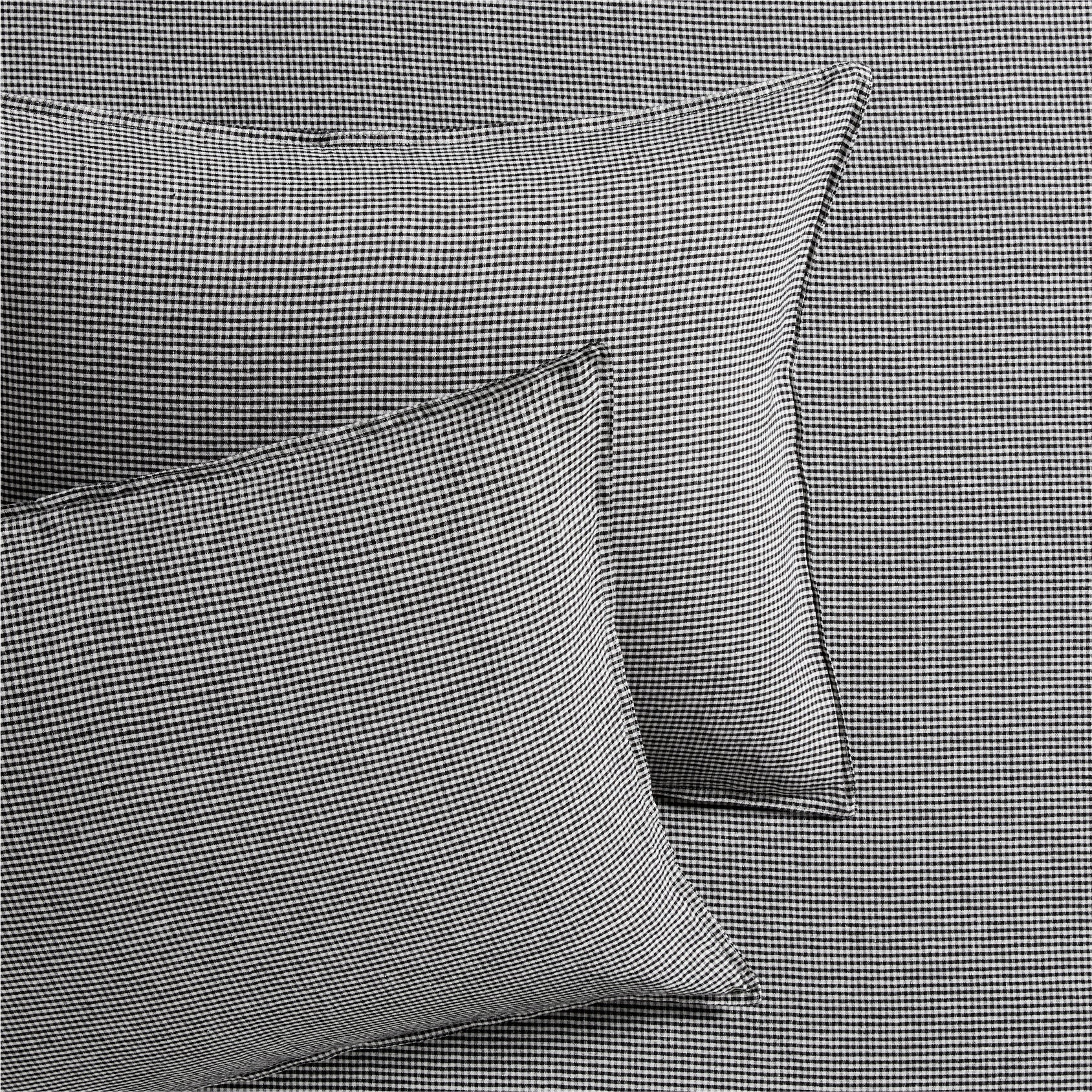 Little Wish Petite Gingham Linen Pillow Shams Set of 2
