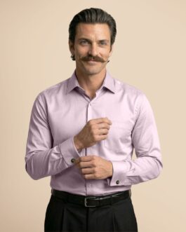 French Cuff Giza Cotton Shirt In Dusty Rose
