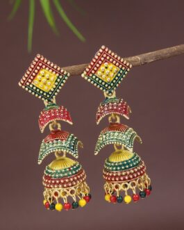 Women Multicolor Zinc Alloy Earrings