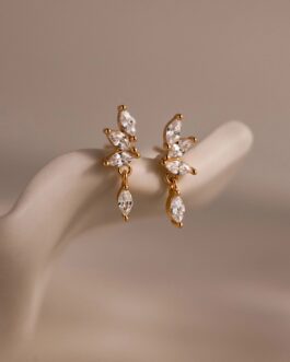 Diamond Marquise Drop Studs