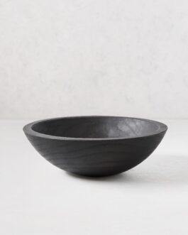 Ebonized Wood Bowl 11"