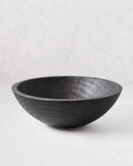 Ebonized Wood Bowl 13"
