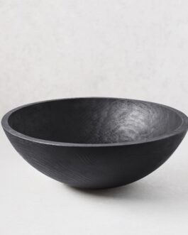 Ebonized Wood Bowl 18"