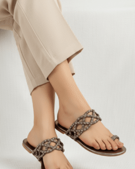 Grey Fancy Chappal