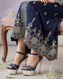 Blue Fancy Bridal Sandal