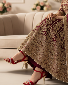Maroon Fancy Bridal Sandal