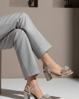Silver Fancy Sandal For Ladies