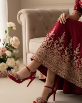 Maroon Fancy Bridal Sandal