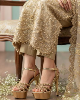 Golden Fancy Bridal Sandal