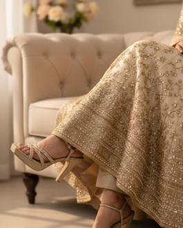 Golden Fancy Bridal Sandal