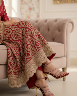 Maroon Fancy Bridal Sandal