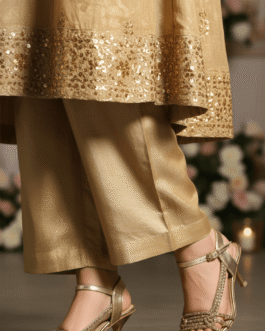 Golden Fancy Sandal For Women
