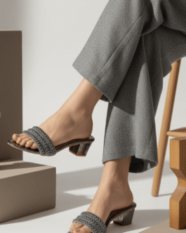 Grey Fancy Slipper