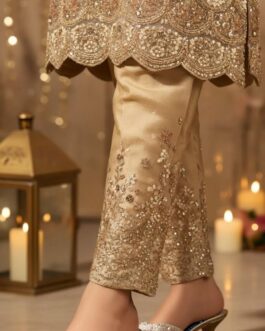 Golden Fancy Bridal Slipper