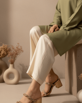 Golden Fancy Slipper For Women